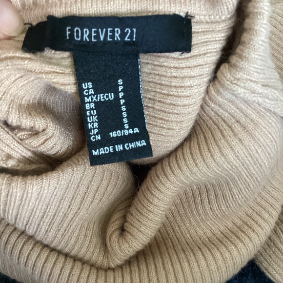 Forever 21 Beige 2-piece Cropped Turtleneck and Mini Skirt Set - Picture 9 of 10